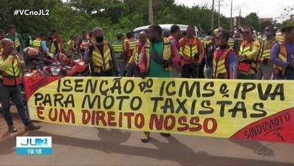 Mototaxistas protestam em cidades do Pará pedindo isenção do ICMS