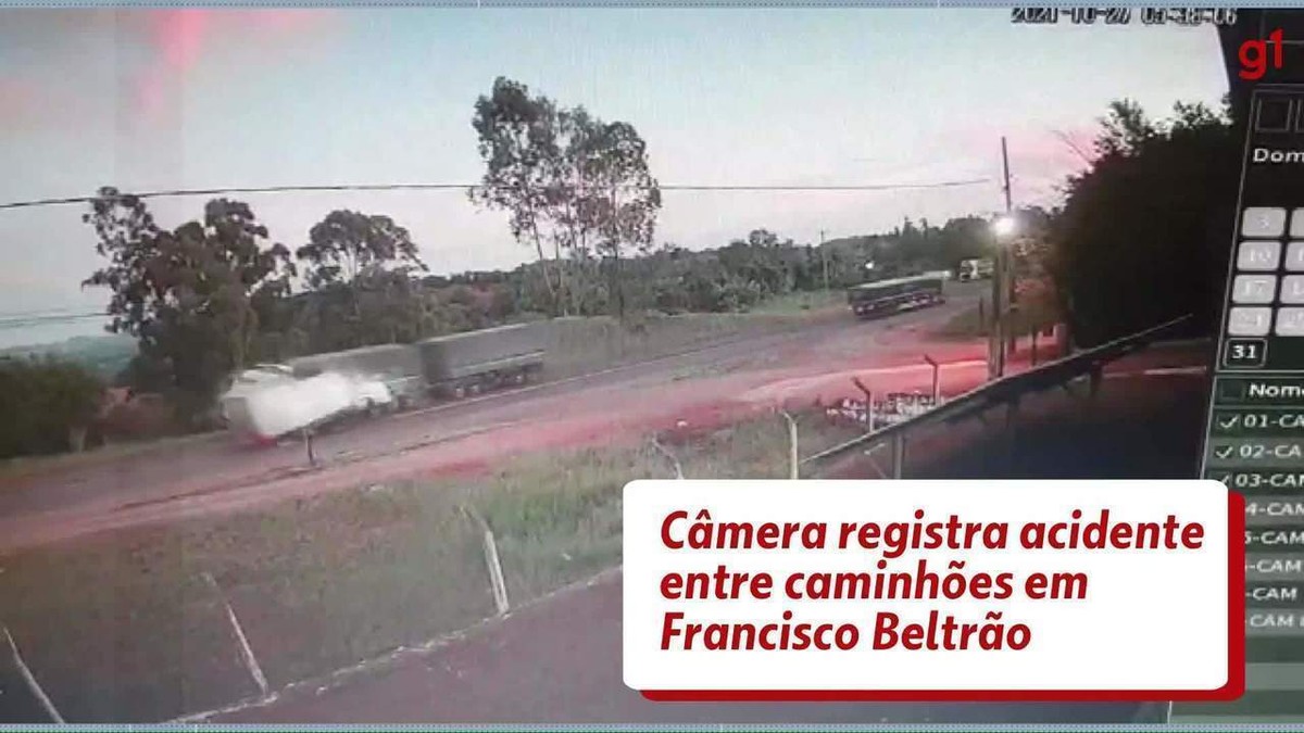 Acidente entre caminhões deixa 1 morto e 1 ferido no Paraná