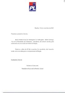 CANCELADA A FILIAÇÃO DE BOLSONARO NO PL
