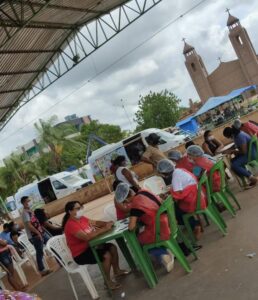 Carreta da Saúde em ação itinerante no Distrito de Palmares
