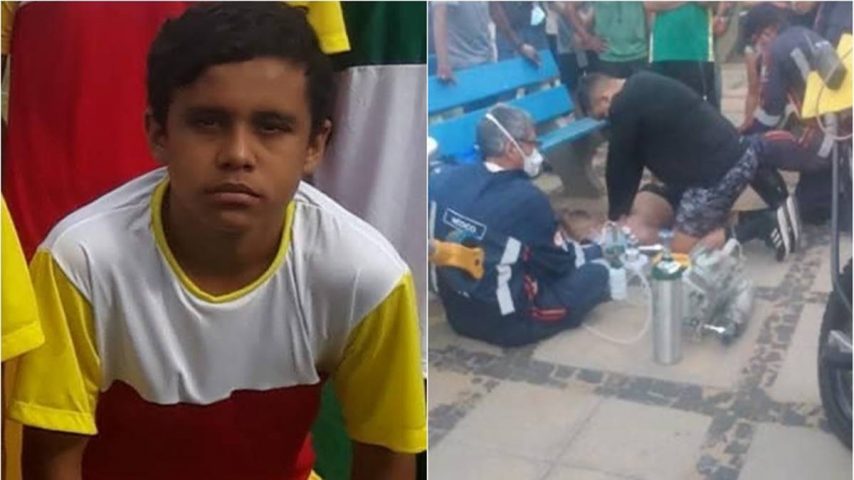 Jovem morre após mal súbito durante partida de futebol