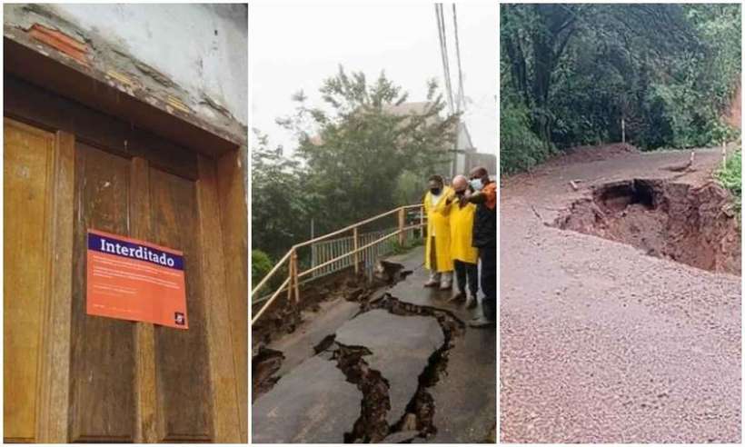 Cidade histórica de MG decreta situação de emergência devido às fortes chuvas