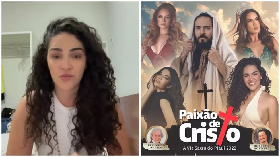 Cartaz de peça sobre Paixão de Cristo com misses gera polêmica na internet