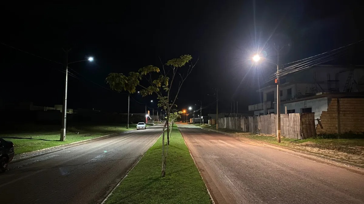 Prefeitura implanta nova iluminação no residencial Valle, em Tailândia