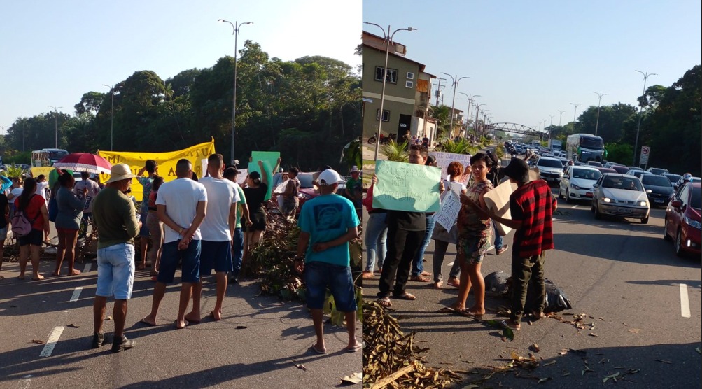 Manifestantes bloqueiam parte da Avenida João Paulo II, na Grande Belém; confira o trânsito