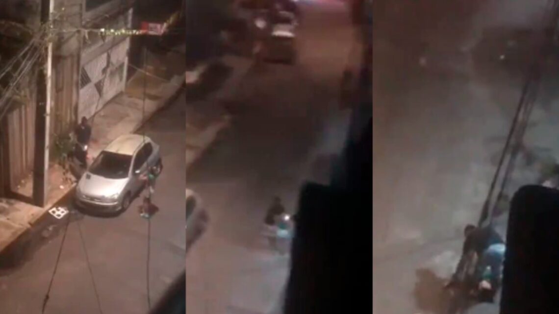 Vídeo: após discussão mulher leva soco de namorado e desmaia em rua de Belém