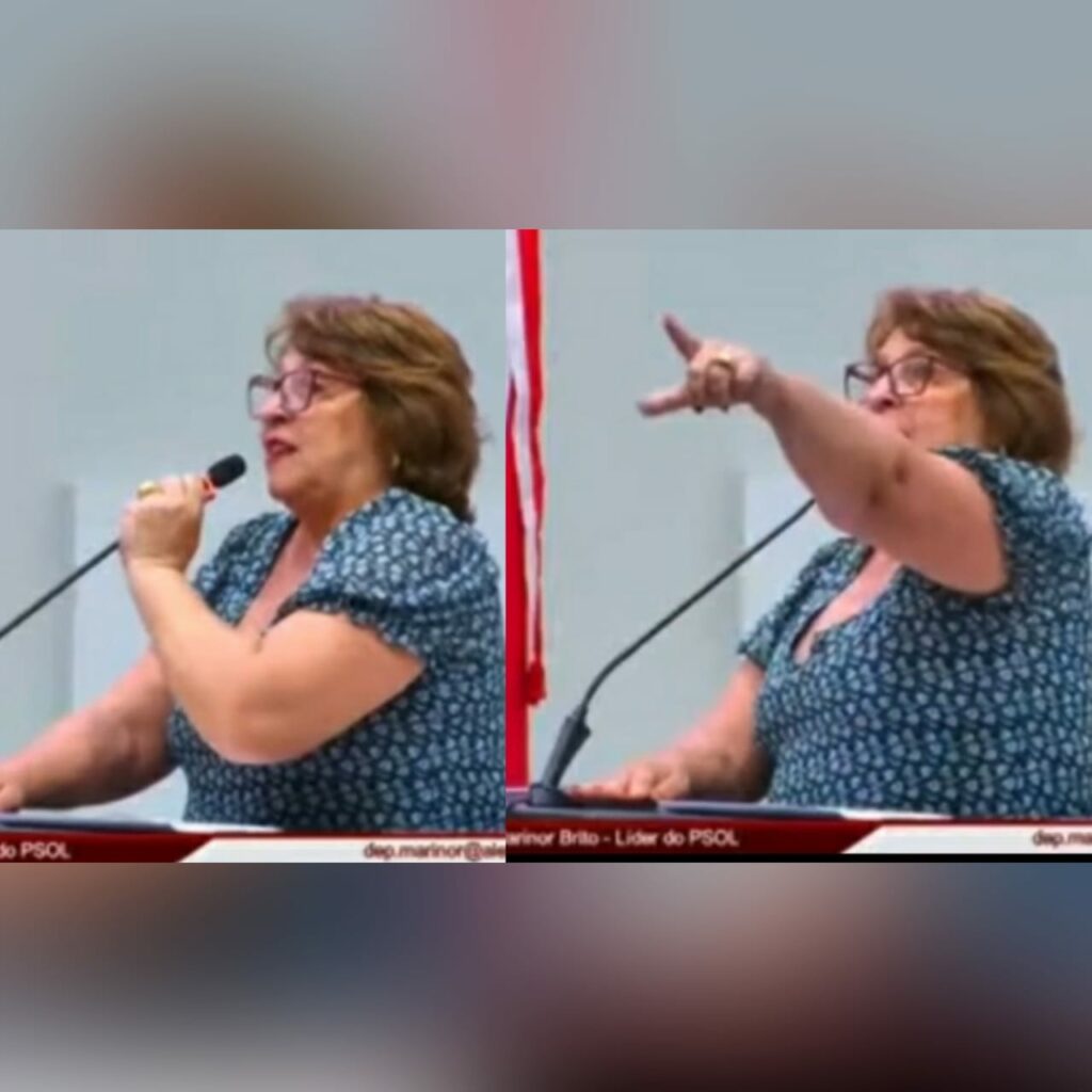 Deputada interrompe discurso na Alepa para denunciar gesto obsceno