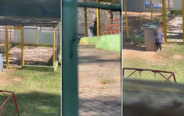 Vídeo: criança é colocada dentro de ‘jaula’ em creche; diretora diz ser ‘cantinho do pensamento’ / Uma criança de 2 anos foi flagrada