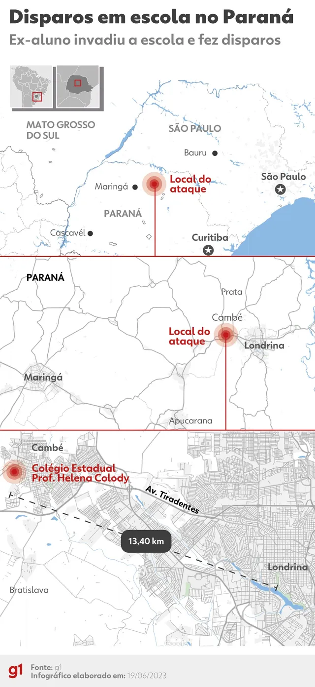Ex-aluno invade escola mata estudante a tiros no Paraná / Uma aluna foi morta no Colégio Estadual Professora Helena Kolody