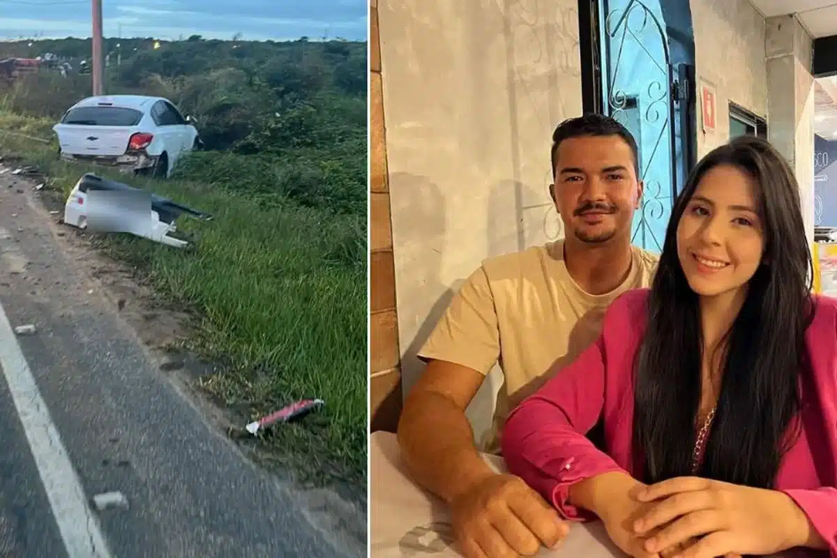 Casal que morreu em acidente após parar para trocar pneu esperava 1º filho Um casal morreu em um grave acidente que aconteceu na ES-060