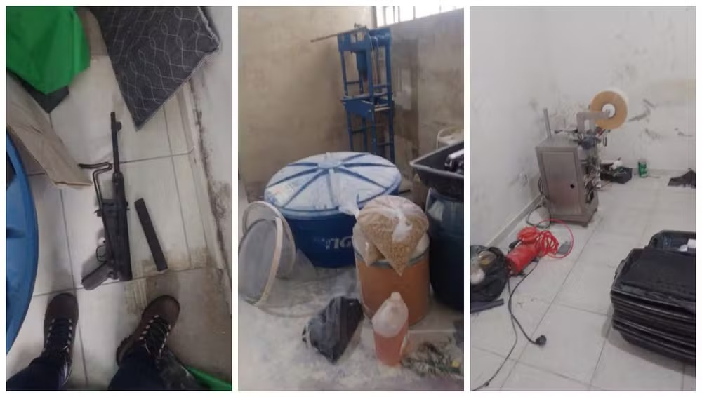 Polícia apreende 200 kg de cocaína e metralhadora em 'casa bomba'. Casa foi encontrada no bairro Itaquera, Zona Leste; local era usado para.