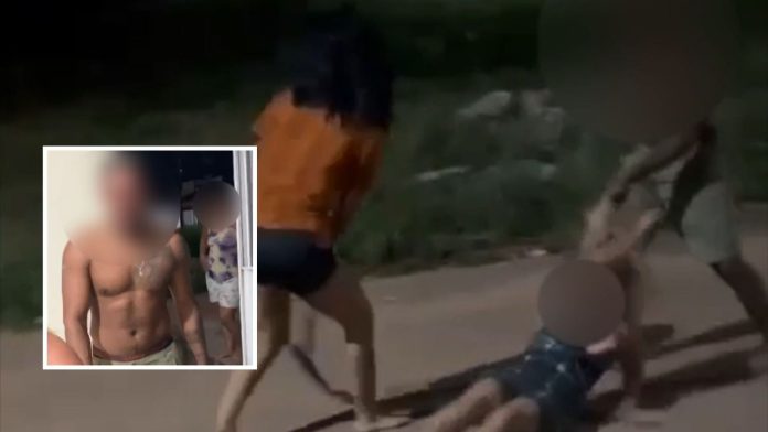 🚨Vídeo mostra homem agredindo mulheres com socos e puxões de cabelo em Itaituba, no Pará Segundo informações, a polícia tenta localizar