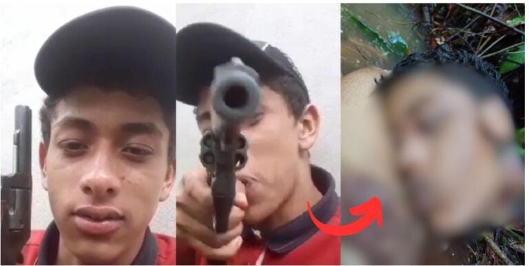 Esquartejado: 🚨Imagens Fortes mostram o resultado de traficante que ameaçou facção rival Um traficante identificado como Marcos Vinícius