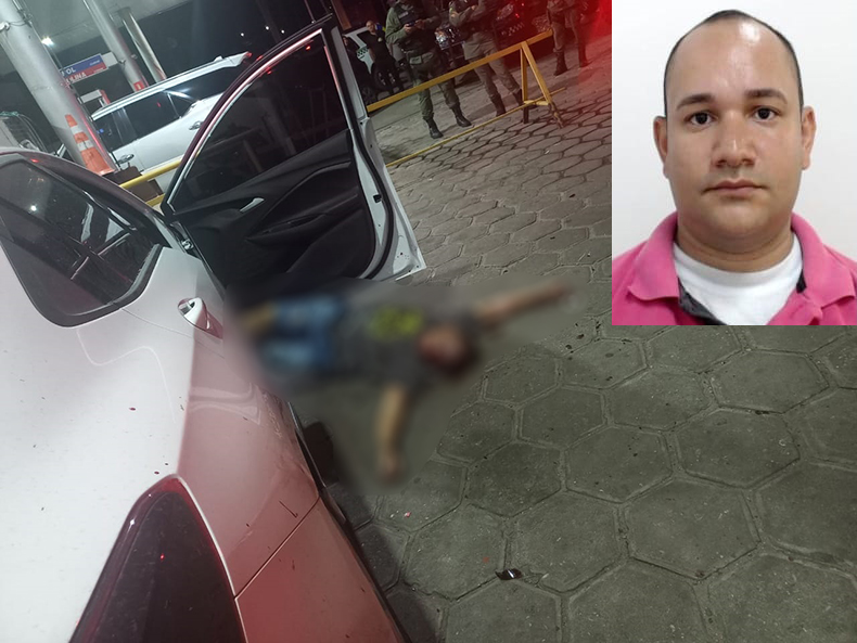 PM é morto com a própria arma após briga em posto de combustível; arma foi levada pelos criminosos O policial militar Agamenon Dias Freitas