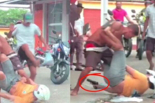 🚨Bandido se da mal e leva um tiro ao tentar roubar armar de PM; Veja o Vídeo Um policial militar (PM), que estava de folga, atirou na