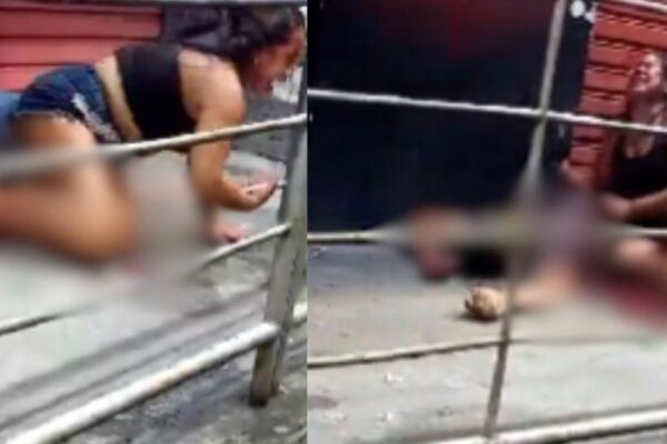 🚨Vídeo Forte: Mulher entra em desespero ao presenciar marido sendo morto a tiros Um vídeo compartilhado nas redes sociais neste domingo (14)
