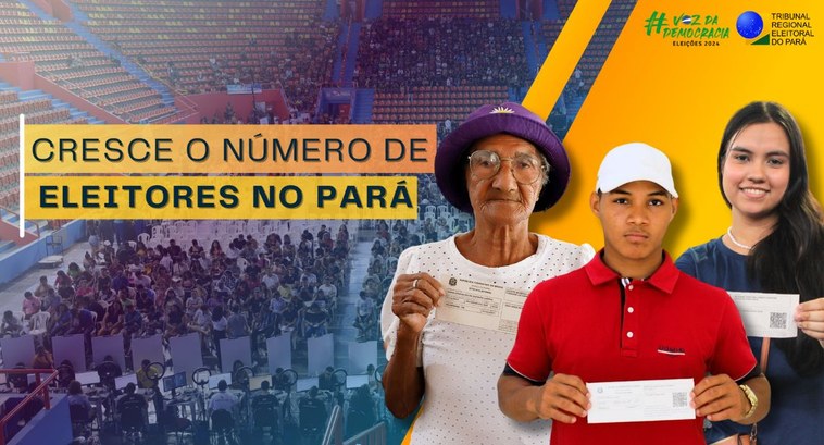 Politica: Pará tem 356 mil novos eleitores para as Eleições de 2024 O Tribunal Regional Eleitoral do Pará (TRE do Pará) registrou um aumento