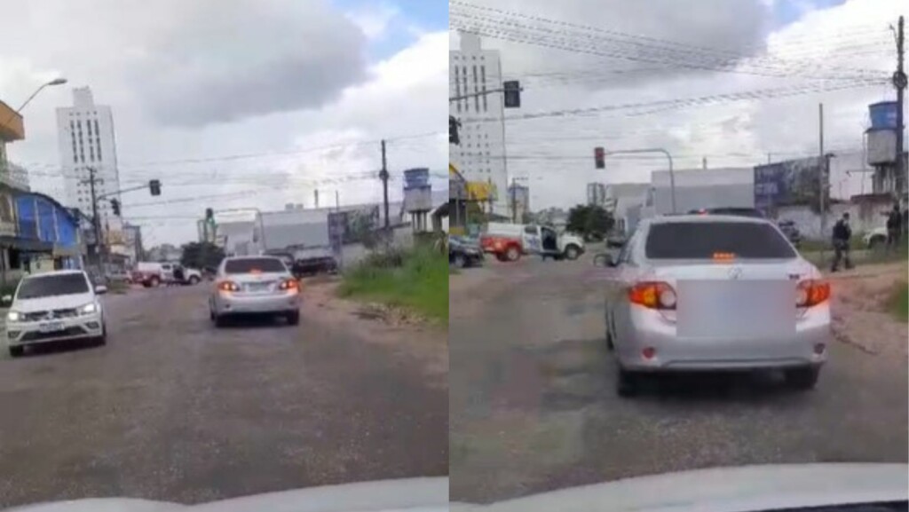 Vídeo: bandidos em fuga trocam tiros com policiais em Castanhal. Policiais do 5º BPM da Polícia Militar trocam tiros com criminosos...