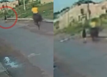 😱🚨Vídeo mostra o momento em que mulher é atropelada por cavalo, no Pará😱🚨 Câmeras de segurança registraram o momento em que uma