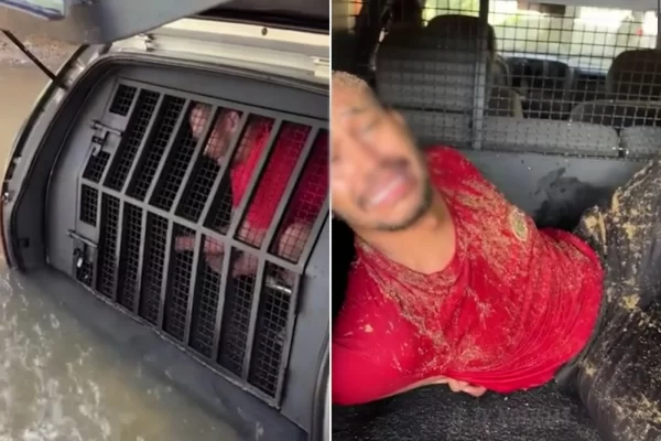 🚨Valentão Vira Santo: Criminoso Enfrenta o Pânico Dentro de Viatura Atolada Em um episódio que mais parece uma trama de filme, um criminoso