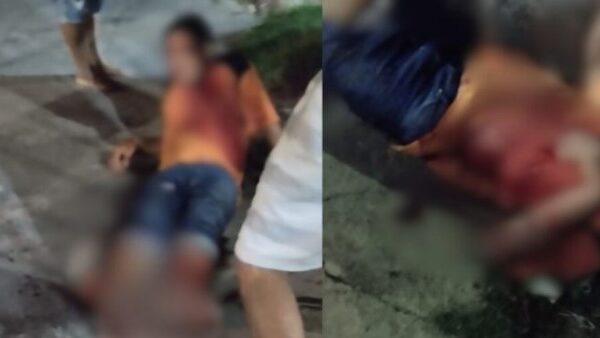 🚨😱Após ameaçar moradores com uma faca homem é punido com pauladas e tiros; Veja as imagens Um homem identificado como Paulo Trindade...