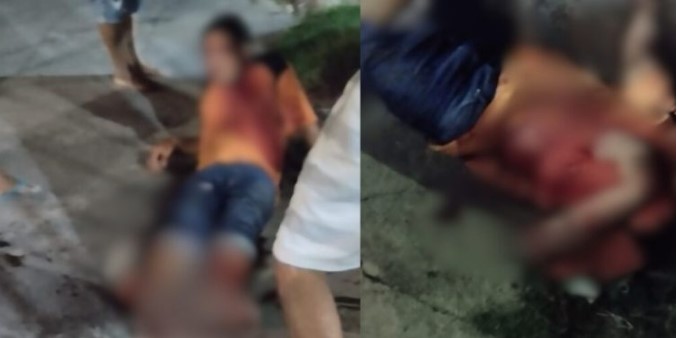 🚨😱Após ameaçar moradores com uma faca homem é punido com pauladas e tiros; Veja as imagens Um homem identificado como Paulo Trindade...