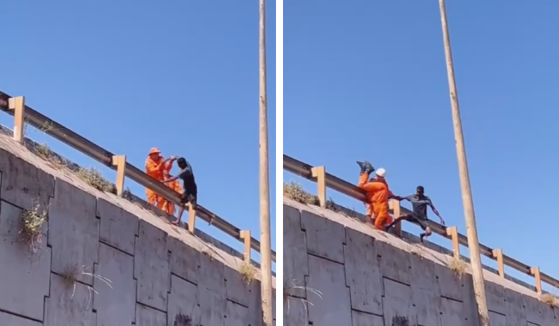 🚨😱VEJA O VÍDEO: bombeiro cai de viaduto ao tentar salvar homem que ameaçava se jogar Um vídeo compartilhado nos aplicativos de mensagens...