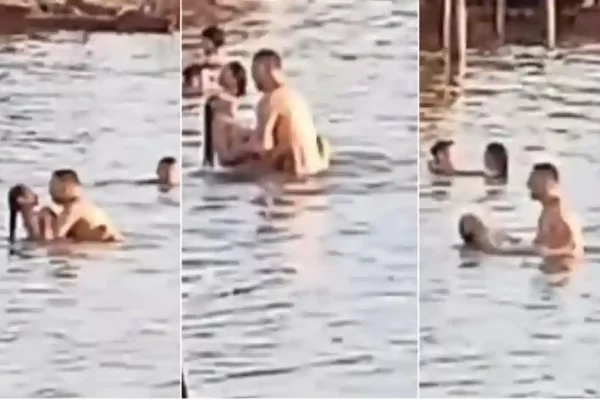 😱🚨Em plena luz do dia, casal é flagrado transando em praia de Oeiras do Pará; Veja o Vídeo Um vídeo compartilhado nas redes sociais mostra