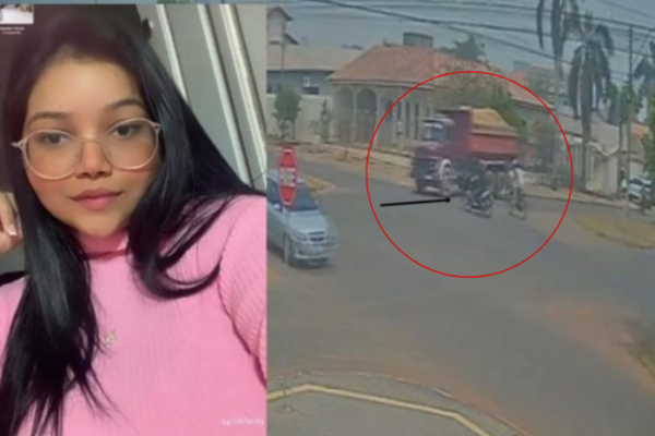 🚨 Jovem em motocicleta é esmagada por caçamba durante acidente; Vídeo Impressionante Imagens de câmeras de segurança mostrou