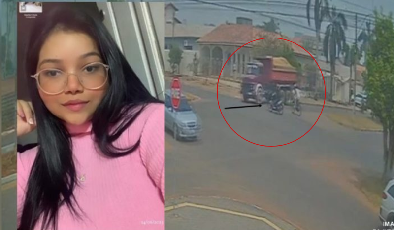 🚨 Jovem em motocicleta é esmagada por caçamba durante acidente; Vídeo Impressionante Imagens de câmeras de segurança mostrou