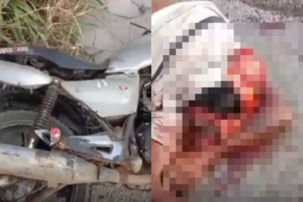 HOMEM TEM CABEÇA DESTRUÍDO POR CAMINHÃO E TEM MEMBROS ESPALHADOS PELO ASFALTO.