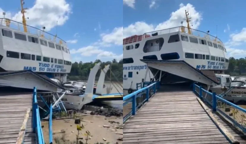 Pará: Balsa perde o controle e destrói trapiche em Breves