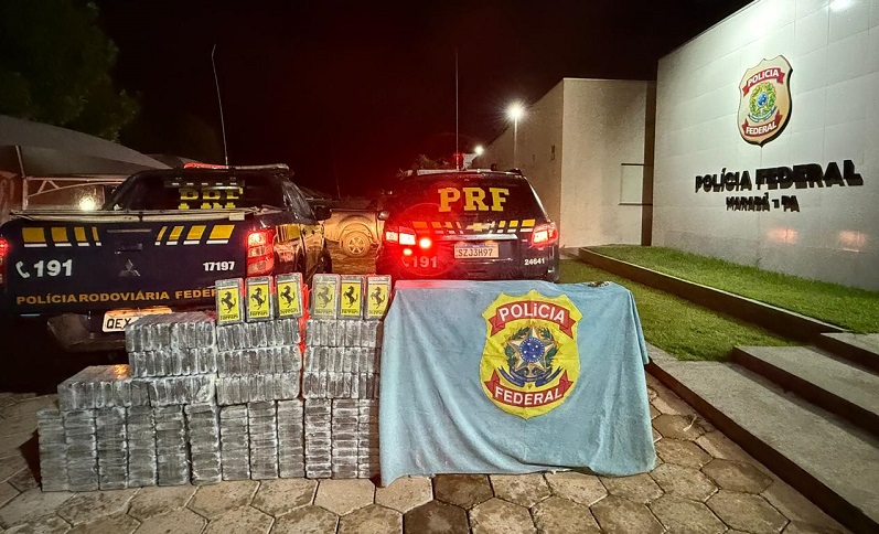 PRF apreende caminhoneiro com 525kg de cocaína e é levado à PF de Marabá