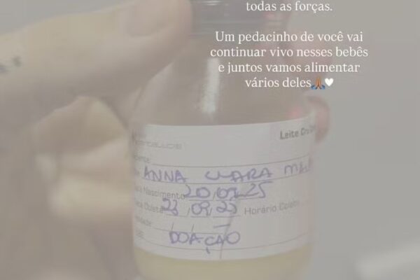 Clara Maia doa leite materno após morte do filho