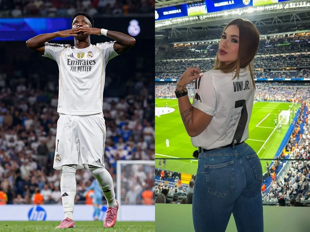 Virginia vira notícia internacional após acompanhar Vini Jr. em jogo do Real Madrid