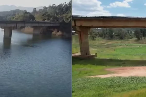 Seca muda paisagem em represa em Piracaia e é retrato da crise hídrica em SP