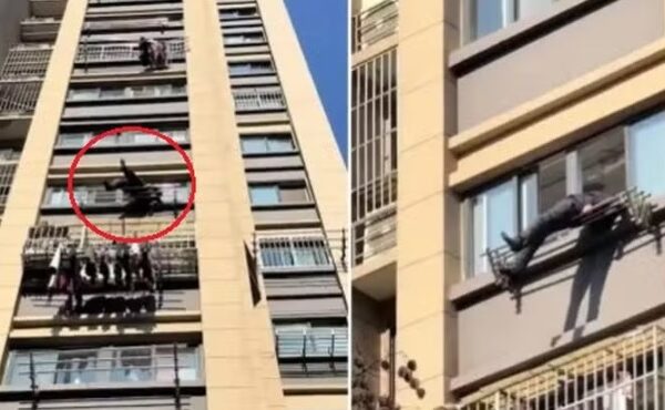 Um idoso de aproximadamente 80 anos sobreviveu a uma queda que poderia ter sido fatal após despencar acidentalmente da...