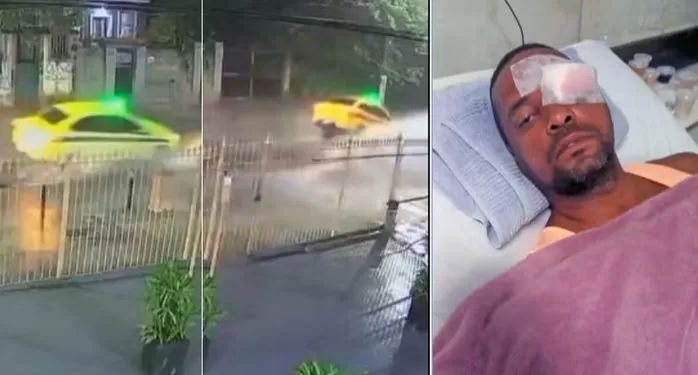 Um acidente provocado por uma tampa de bueiro solta deixou um taxista gravemente ferido na última sexta-feira (23), no bairro do...